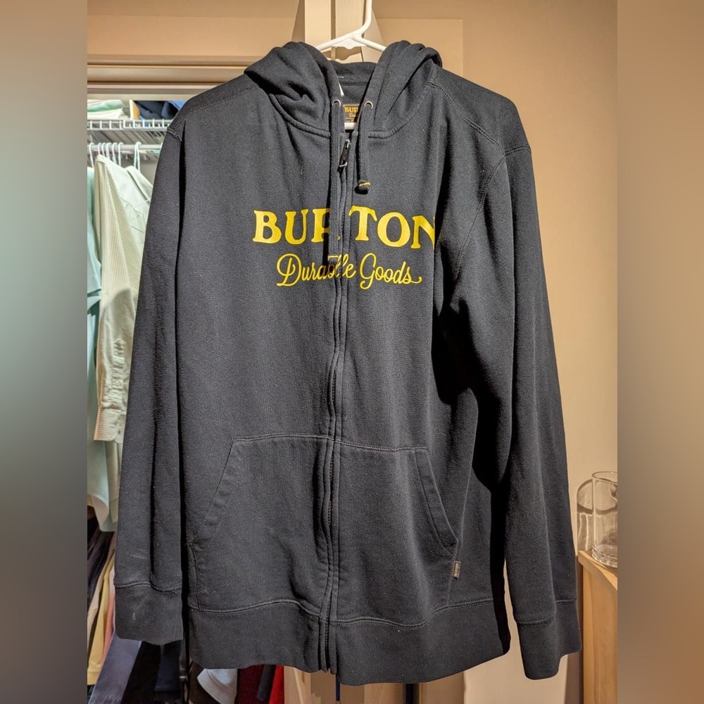 Burton Durable Goods Black Hoodie with Gold Accents